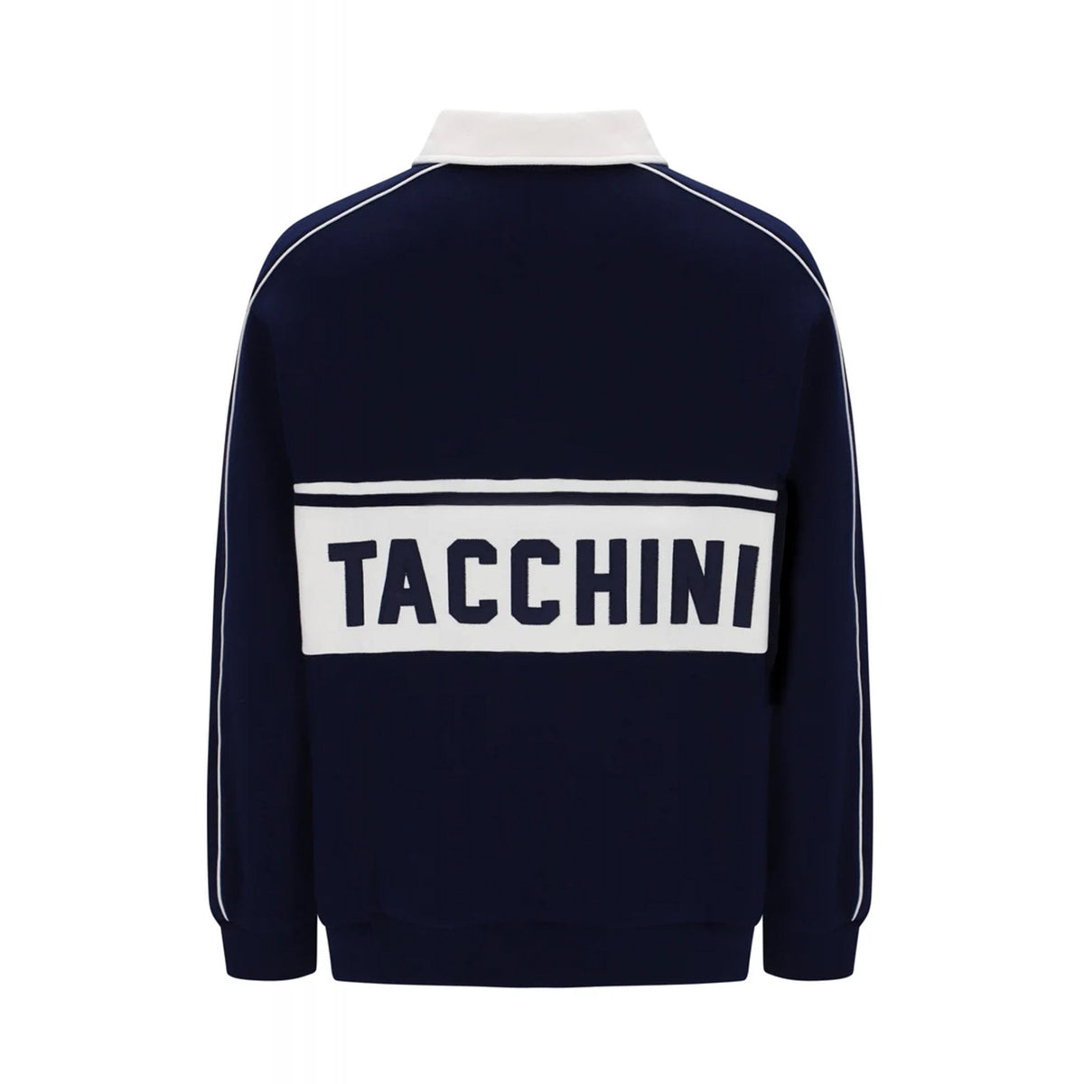 Sergio Tacchini | Vitelli 1339 Classic Rugby Contrast Long Sleeve Polo Top - Navy/Gardenia