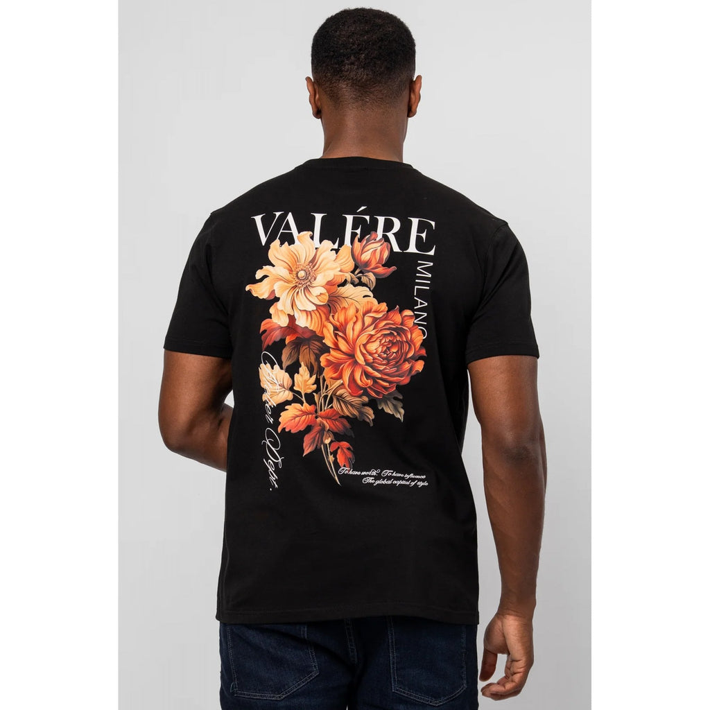 Valere Milano | Gorzano VM-348 Floral Botanical Flowers Digital Graphic Print Half Sleeve T-Shirt