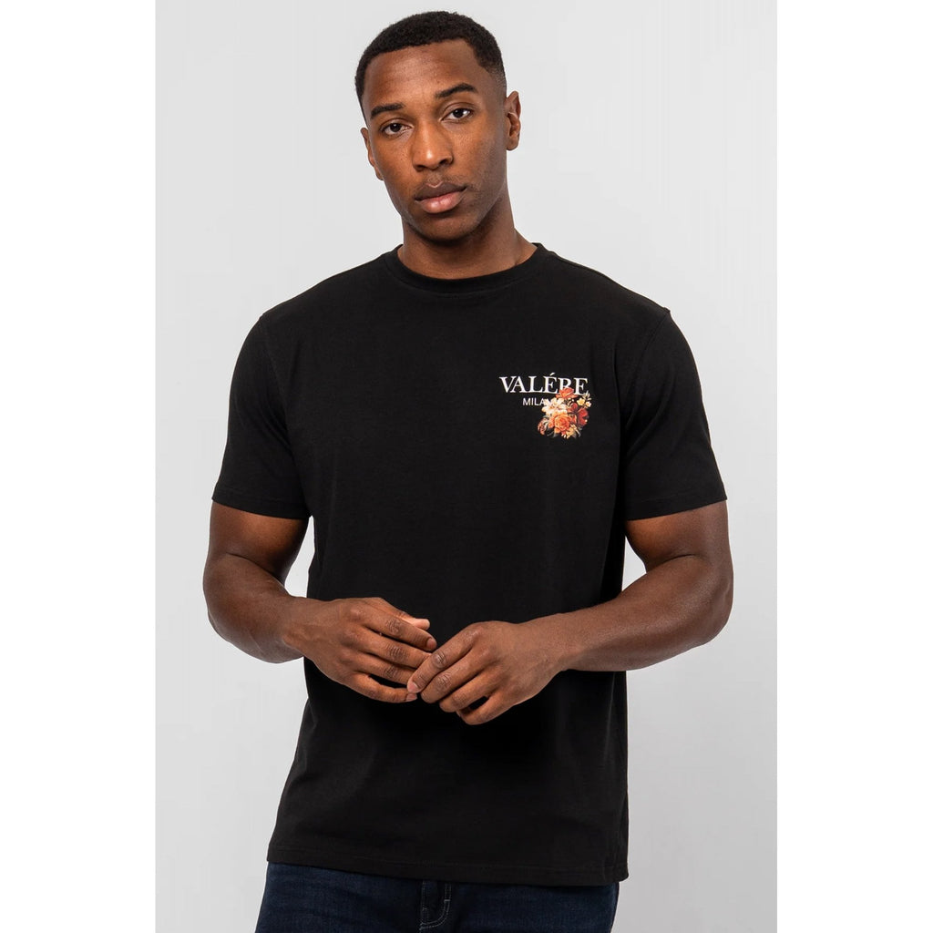Valere Milano | Gorzano VM-348 Floral Botanical Flowers Digital Graphic Print Half Sleeve T-Shirt
