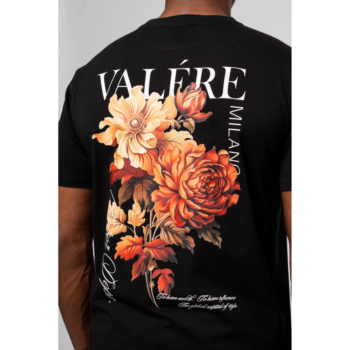 Valere Milano | Gorzano VM-348 Floral Botanical Flowers Digital Graphic Print Half Sleeve T-Shirt