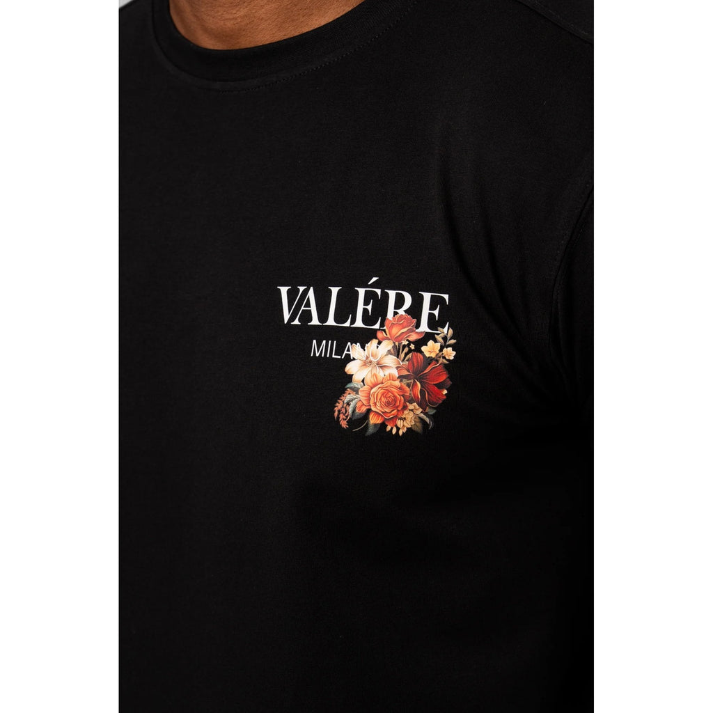 Valere Milano | Gorzano VM-348 Floral Botanical Flowers Digital Graphic Print Half Sleeve T-Shirt