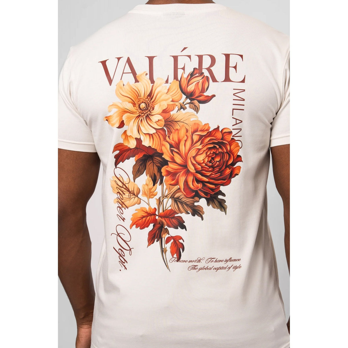 Valere Milano | Gorzano VM-348 Floral Botanical Flowers Digital Graphic Print Half Sleeve T-Shirt