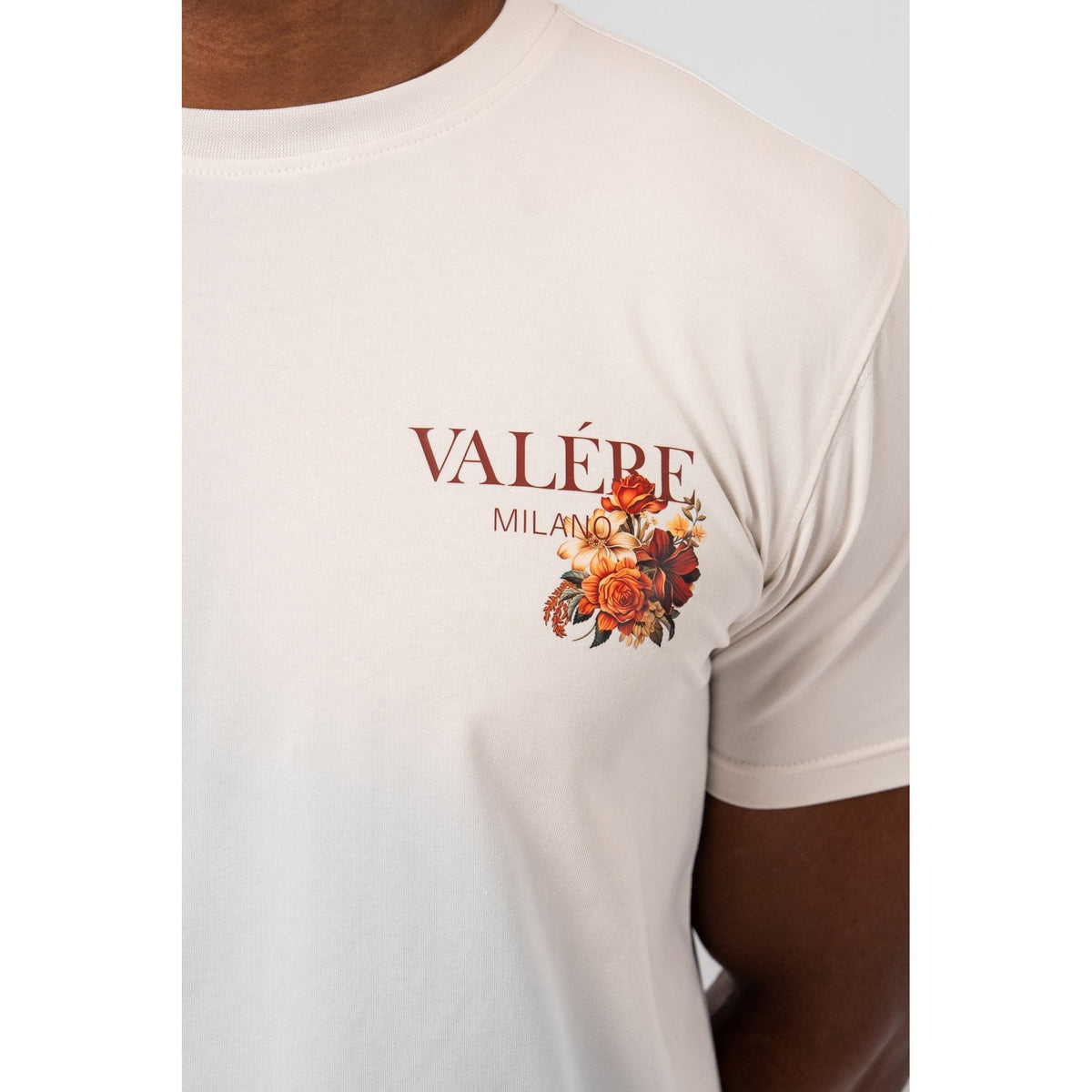 Valere Milano | Gorzano VM-348 Floral Botanical Flowers Digital Graphic Print Half Sleeve T-Shirt