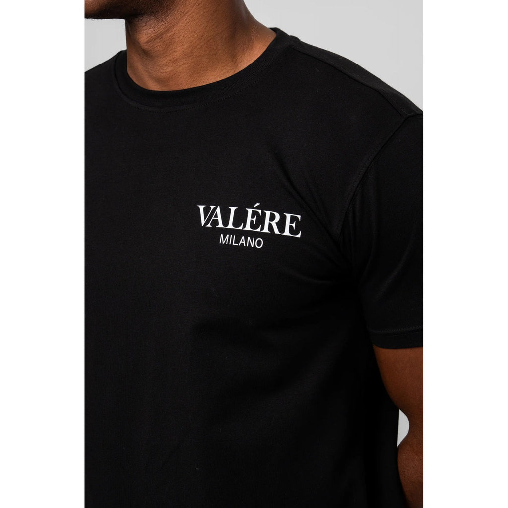 Valere Milano | Greco VM-346 Digital Grapes Vineyard Scenery Graphic Print Half Sleeve T-Shirt - Black