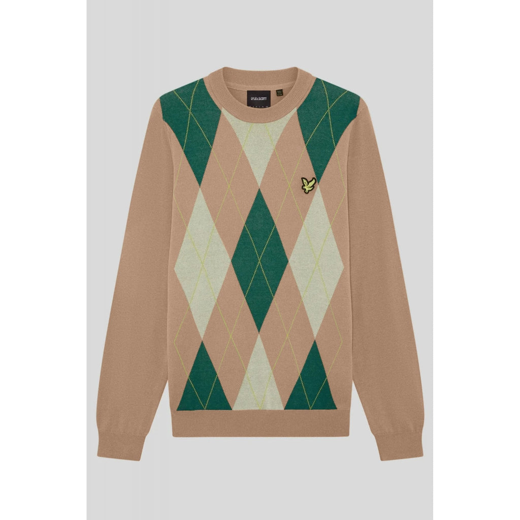 Lyle & Scott | KN2631V Archive Argyle Pattern Crew Knit Jumper