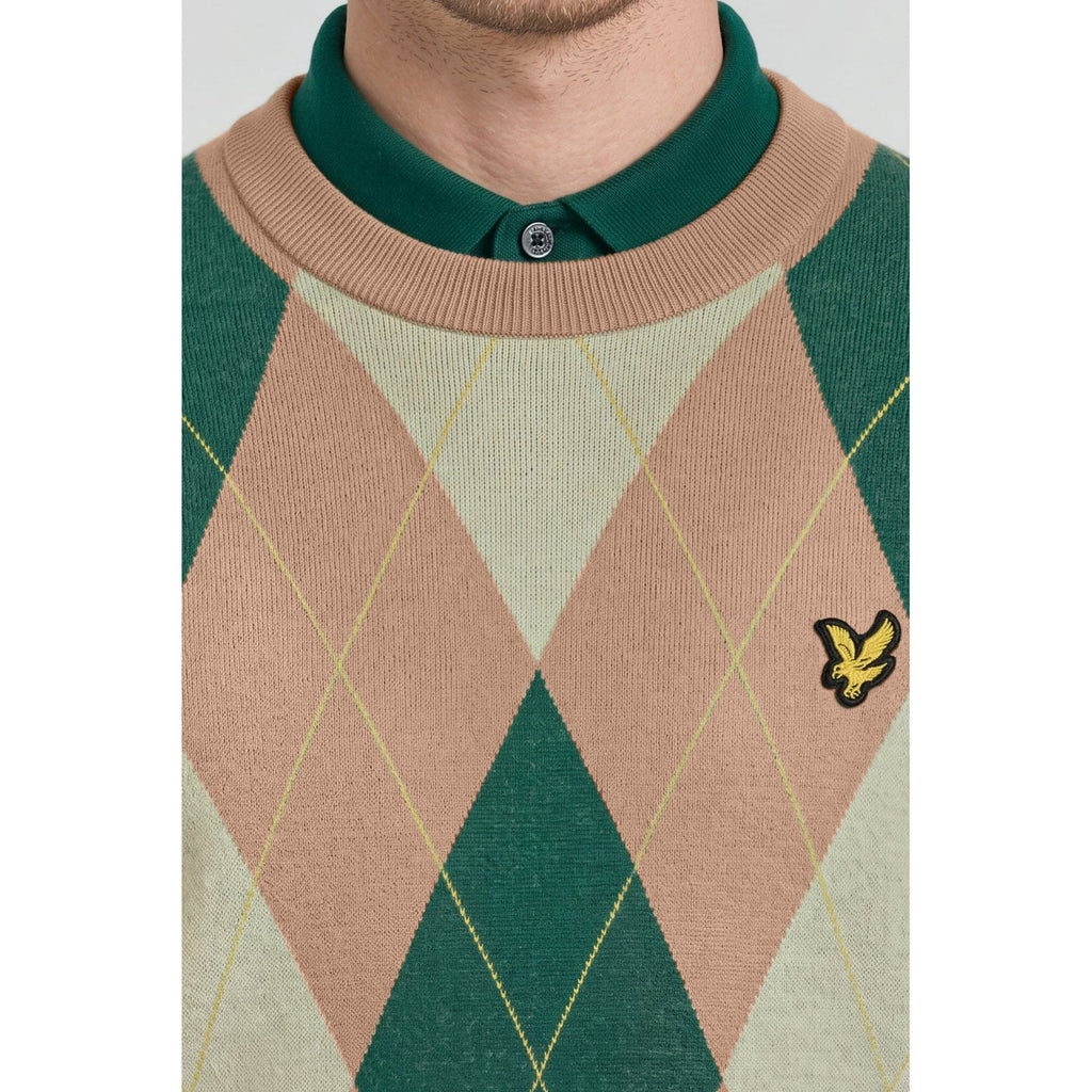 Lyle & Scott | KN2631V Archive Argyle Pattern Crew Knit Jumper