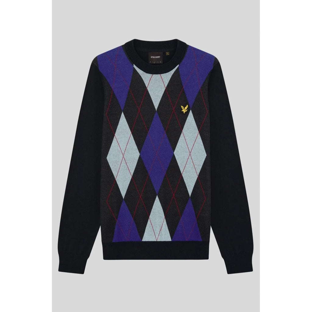 Lyle & Scott | KN2631V Archive Argyle Pattern Crew Knit Jumper