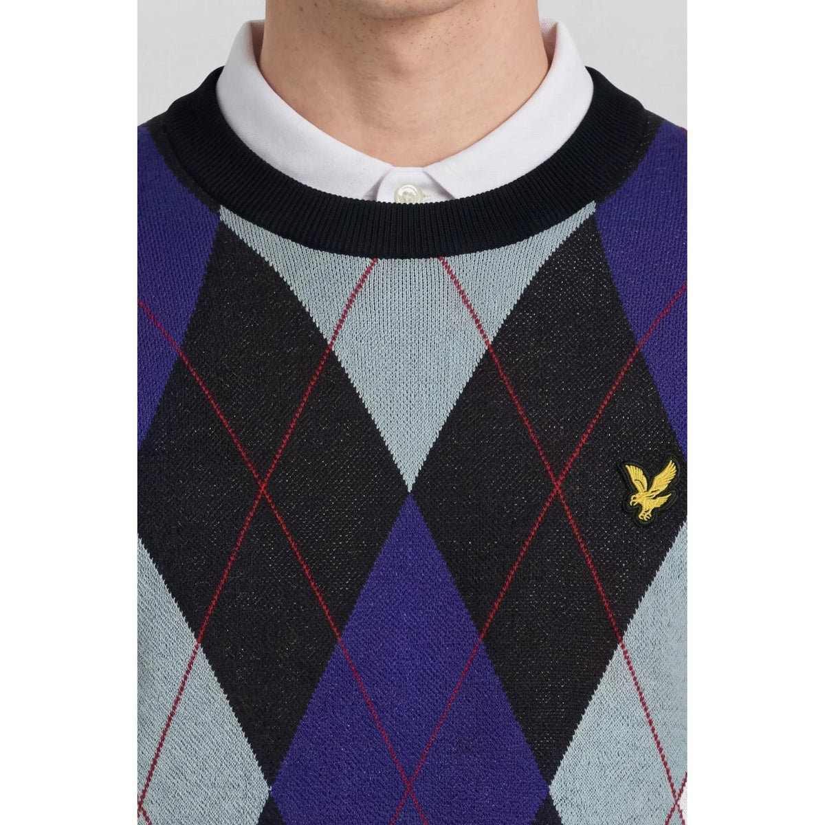Lyle & Scott | KN2631V Archive Argyle Pattern Crew Knit Jumper