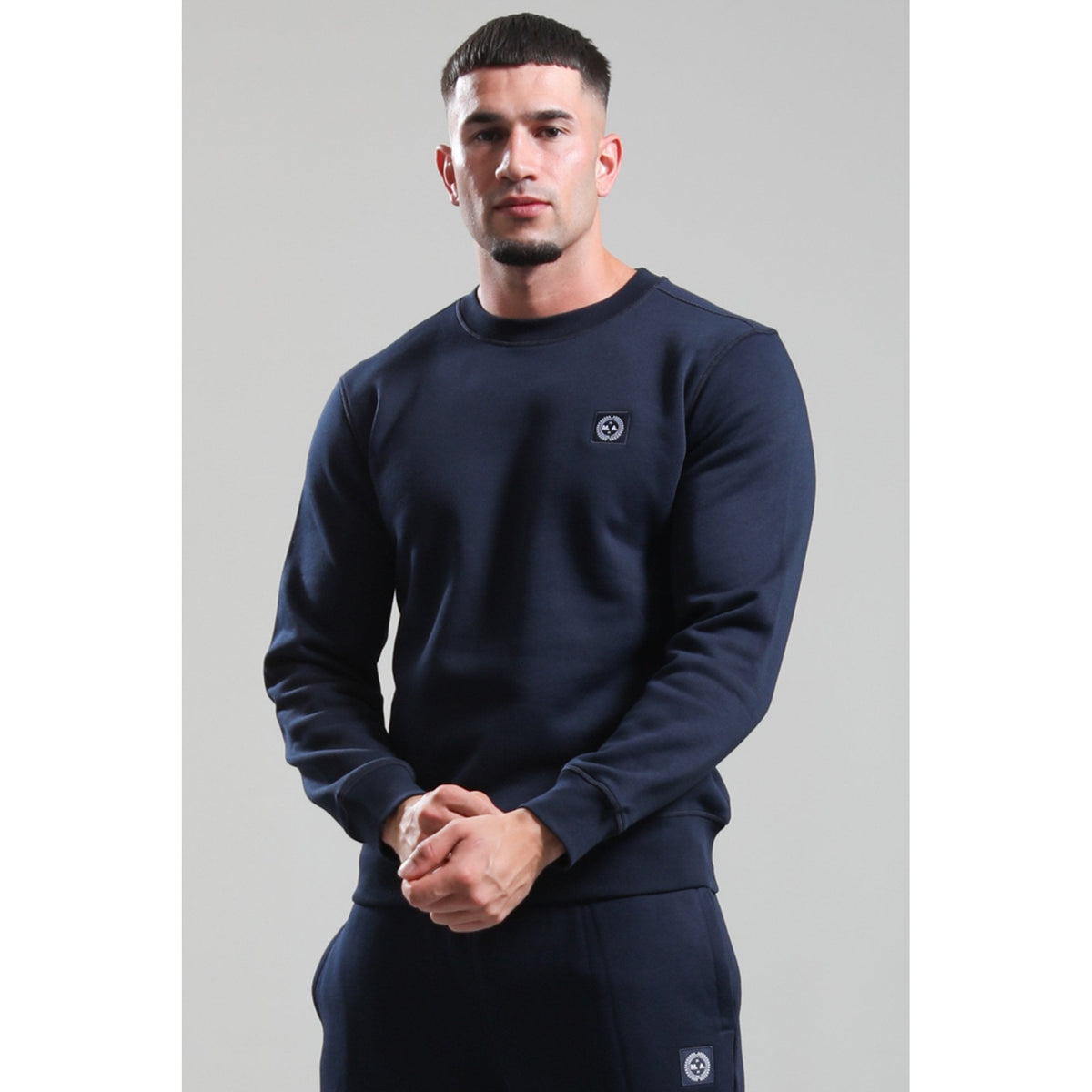 Marshall Artist | 1021 Marchio Siren Woven Badge Sweat Top - Navy