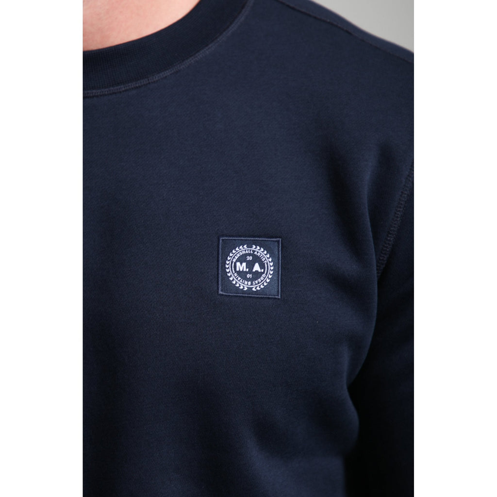 Marshall Artist | 1021 Marchio Siren Woven Badge Sweat Top - Navy