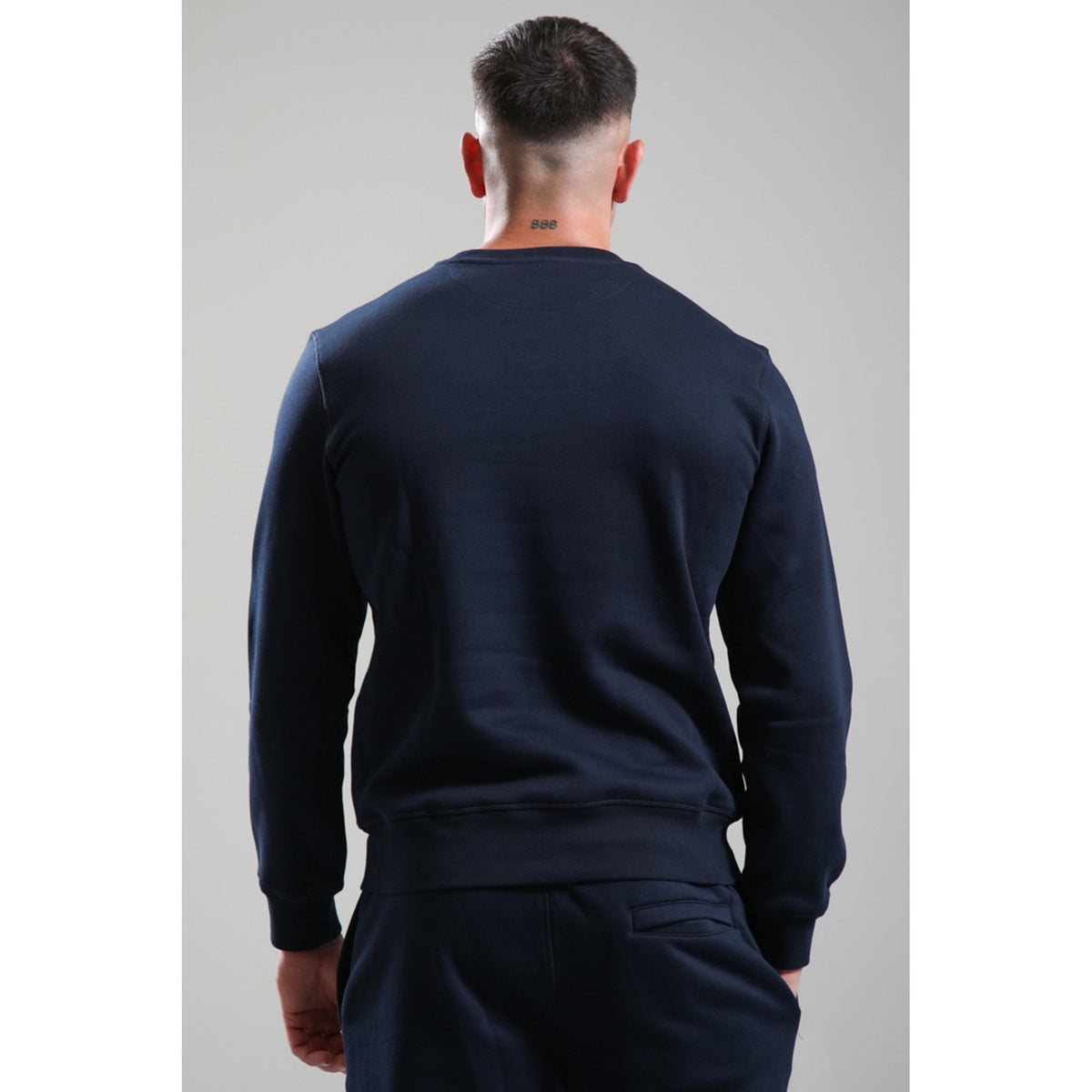 Marshall Artist | 1021 Marchio Siren Woven Badge Sweat Top - Navy
