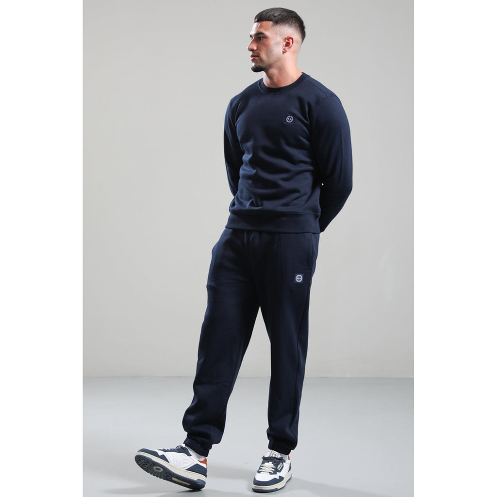 Marshall Artist | 1021 Marchio Siren Woven Badge Sweat Top - Navy