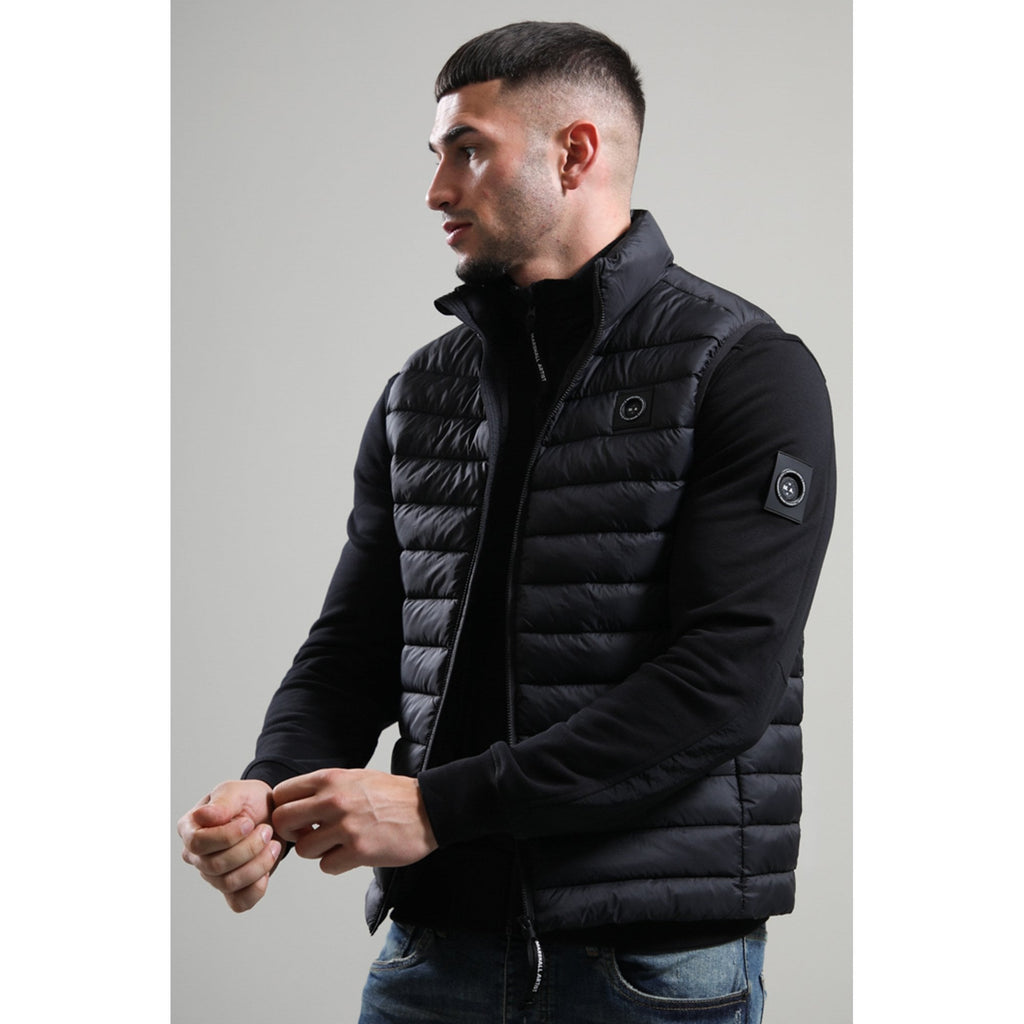Marshall Artist | 1227 Wentwood High Neck Bubble Quilted Vest Gilet - Black