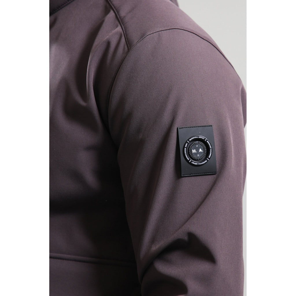 Marshall Artist | 1238 Kilburn Softshell Fleece Packable Hood Jacket - Bordeaux Plum