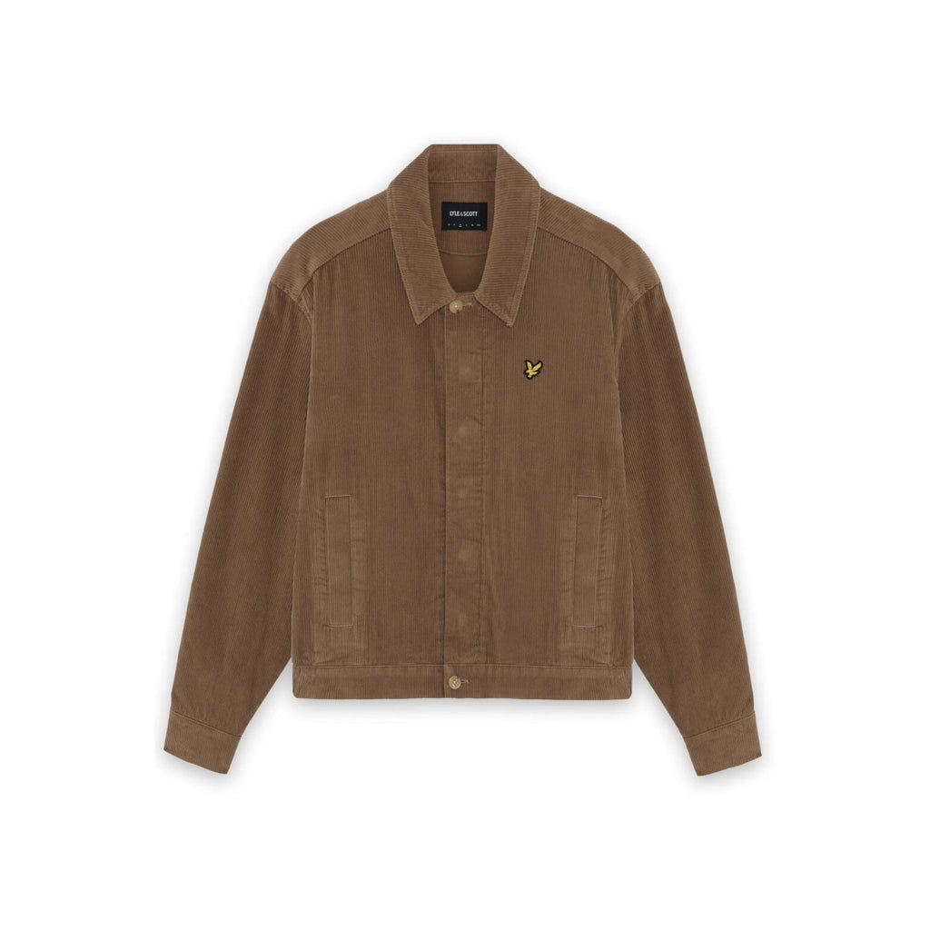 Lyle & Scott | JK2550V Corduroy Collared Cotton Overshirt Jacket - Muted Taupe Brown