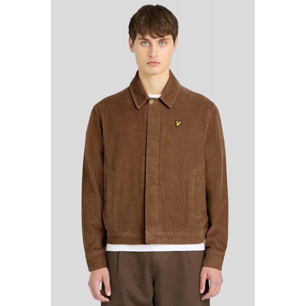 Lyle & Scott | JK2550V Corduroy Collared Cotton Overshirt Jacket - Muted Taupe Brown