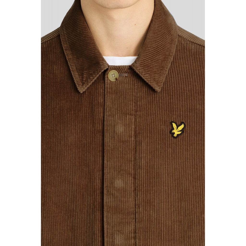Lyle & Scott | JK2550V Corduroy Collared Cotton Overshirt Jacket - Muted Taupe Brown