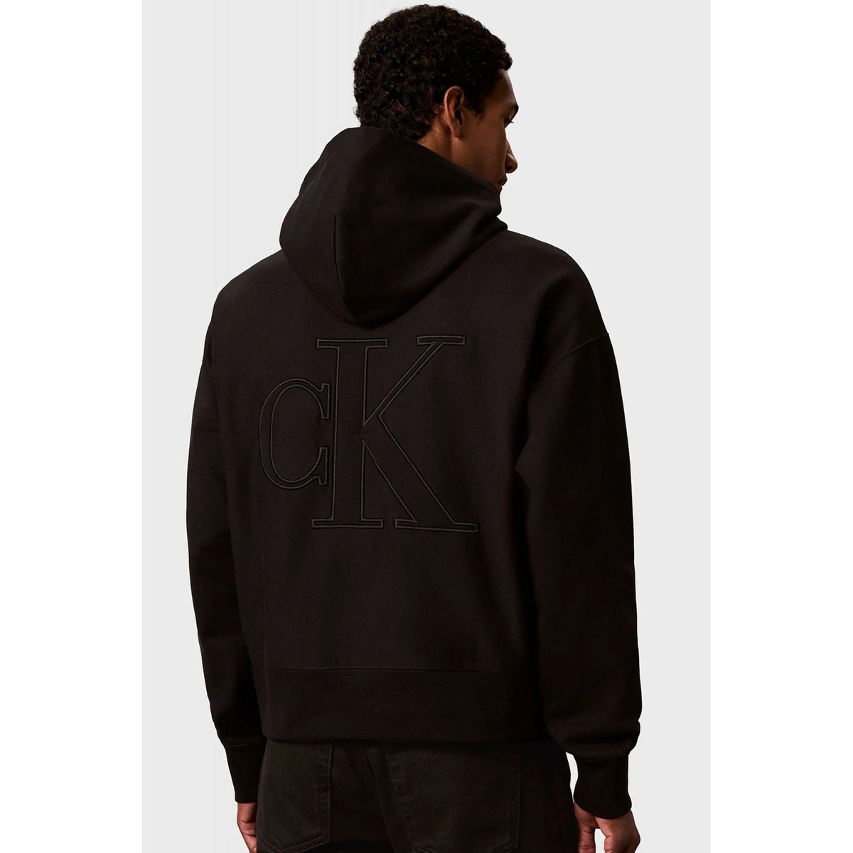 Calvin Klein Jeans | LV04RH208G Embroidery Back Logo Relaxed Fit Overhead Hood Top - Black