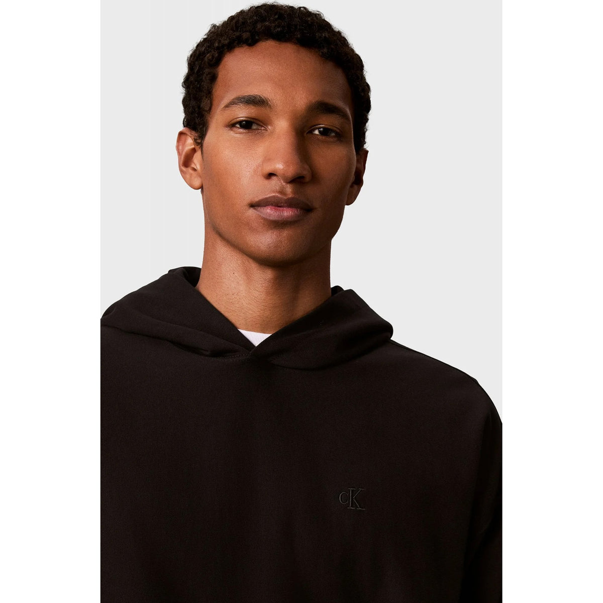 Calvin Klein Jeans | LV04RH208G Embroidery Back Logo Relaxed Fit Overhead Hood Top - Black