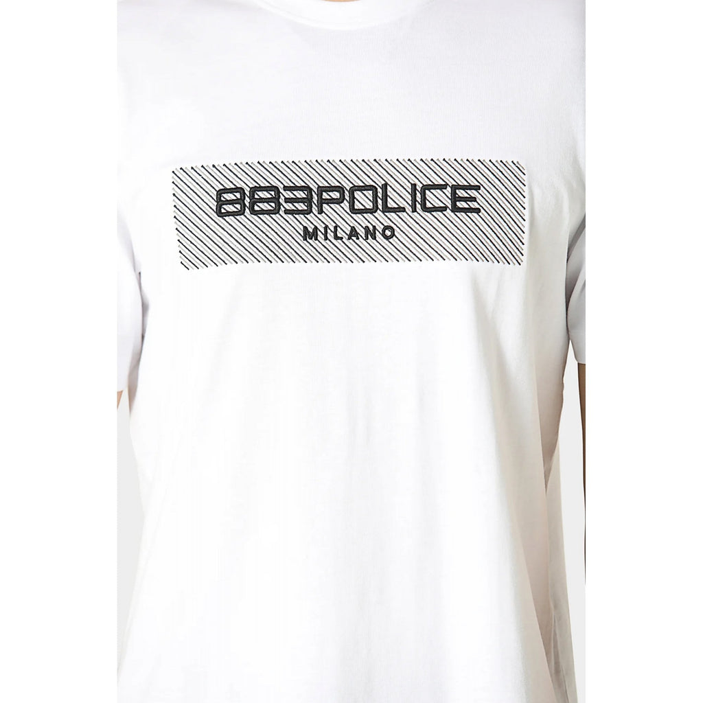 Police Xandrel 1422 Contrast Embroidered Textured Logo Half Sleeve T-Shirt