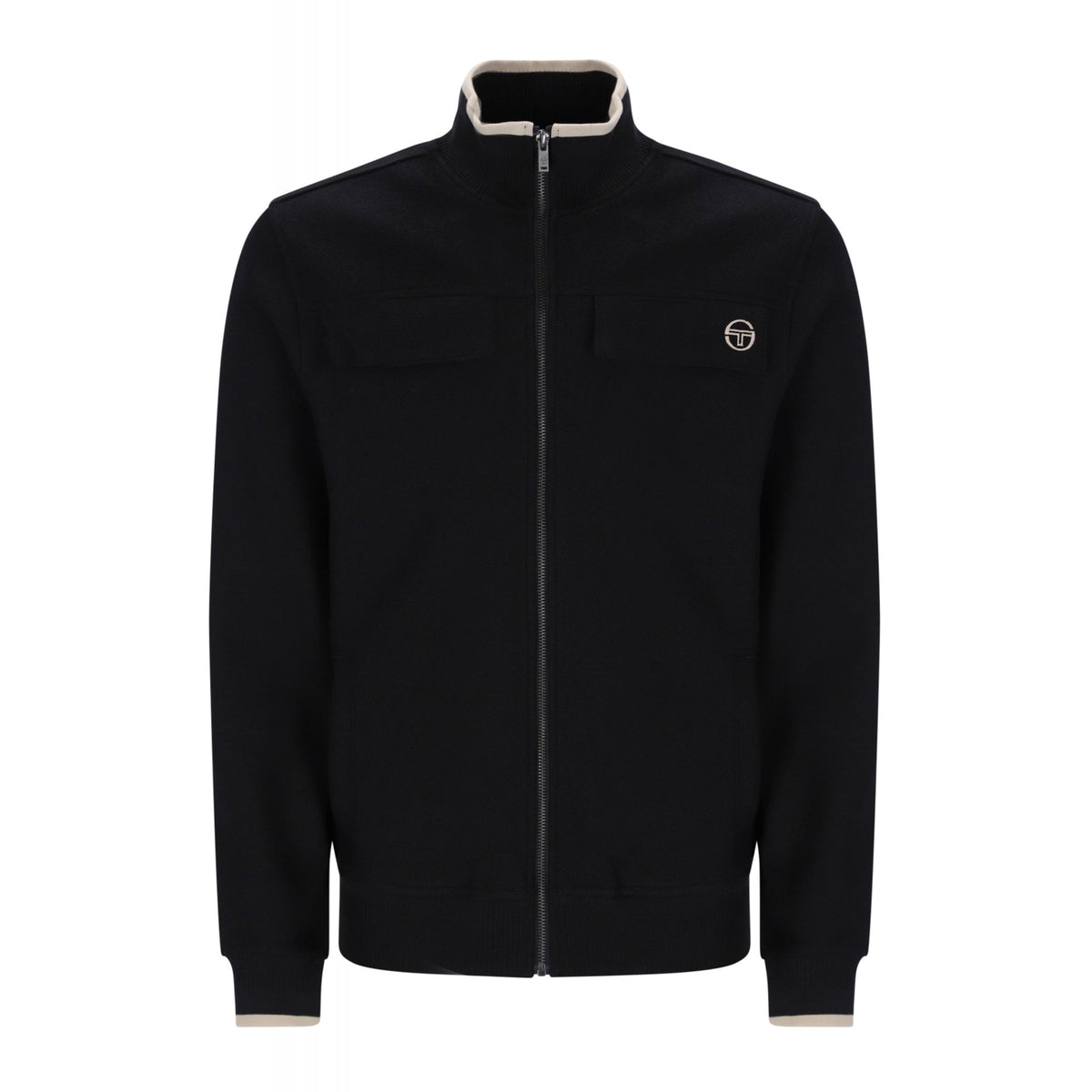 Sergio Tacchini | Guilo 1312 Retro Chest Pocket Full Zip Funnel Neck Track Top