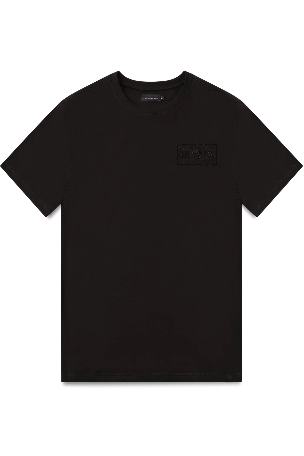 Christian Rose | 005-O Iconic II Crystal Rhinestone Design Half Sleeve T-Shirt