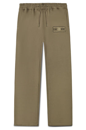 Christian Rose | 002-O Iconic II Crystal Rhinestone Design Relaxed Straight-Leg Jogger