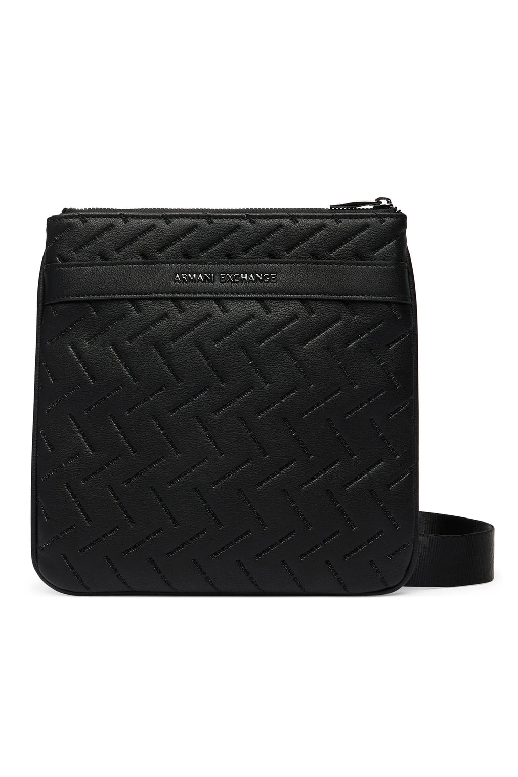 Armani Exchange | AX XM002597 AF22652 Embossed Flat Repeat Logo Leather Cross Body Messenger Bag