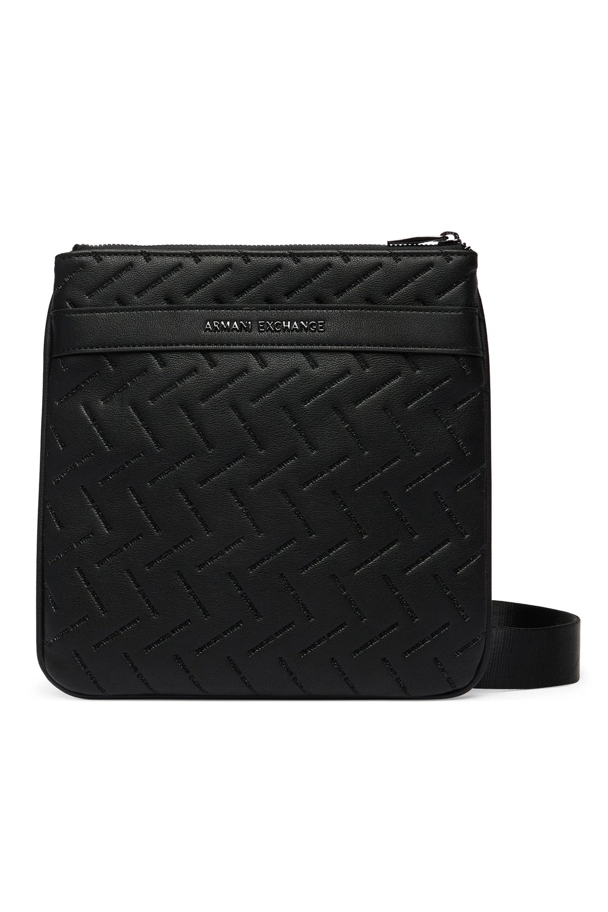 Armani Exchange | AX XM002597 AF22652 Embossed Flat Repeat Logo Leather Cross Body Messenger Bag