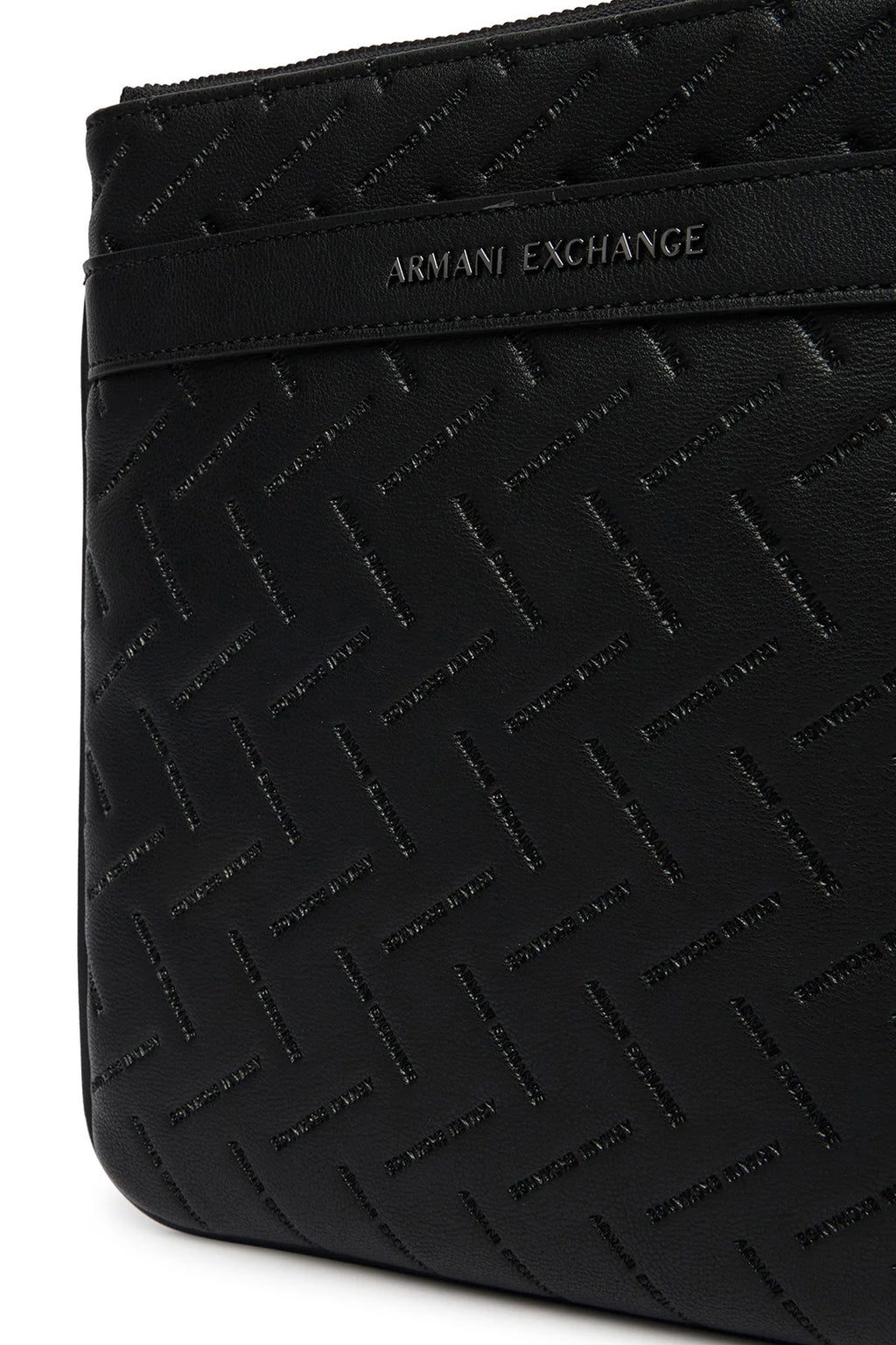 Armani Exchange | AX XM002597 AF22652 Embossed Flat Repeat Logo Leather Cross Body Messenger Bag