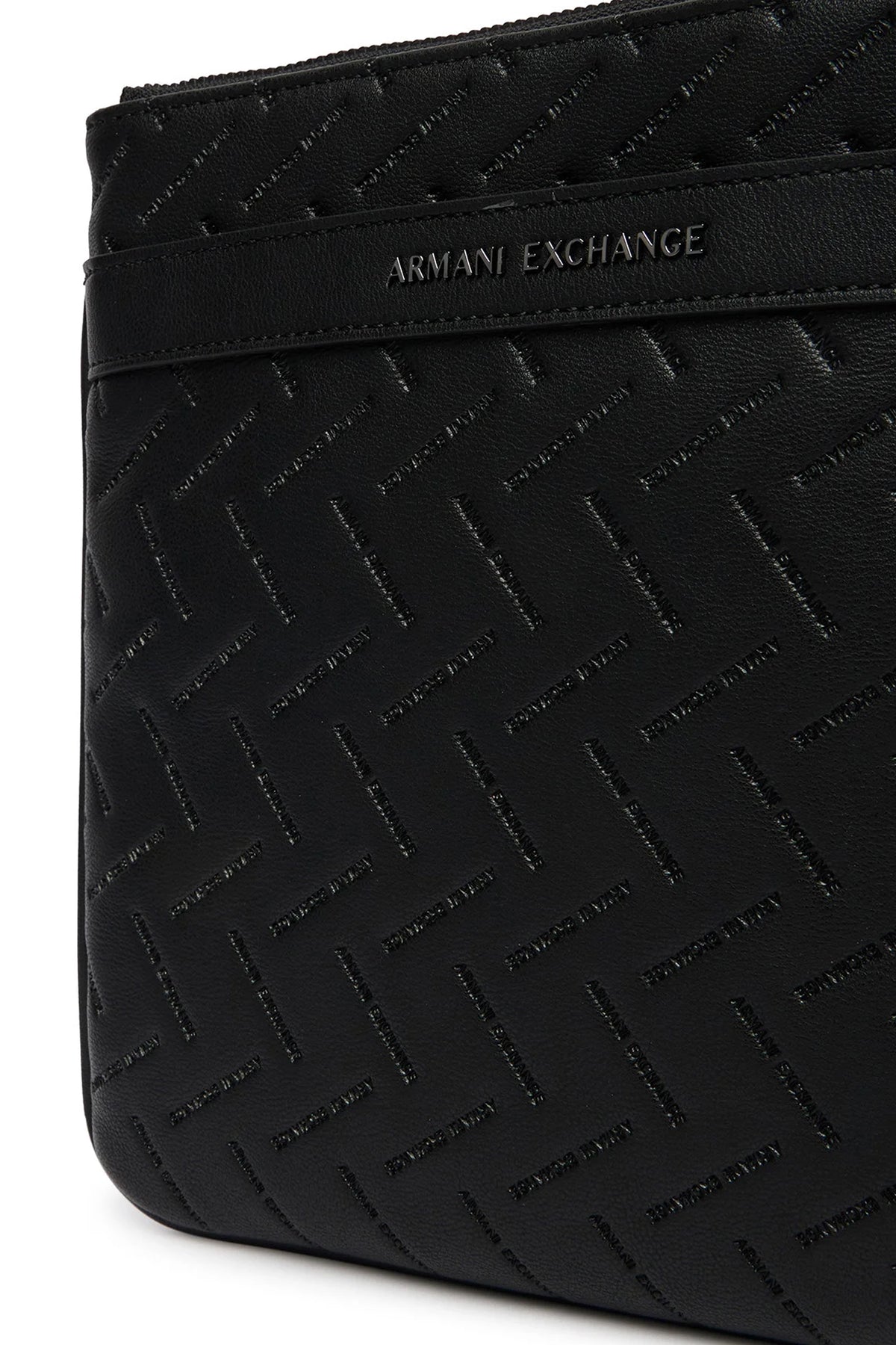 Armani Exchange | AX XM002597 AF22652 Embossed Flat Repeat Logo Leather Cross Body Messenger Bag
