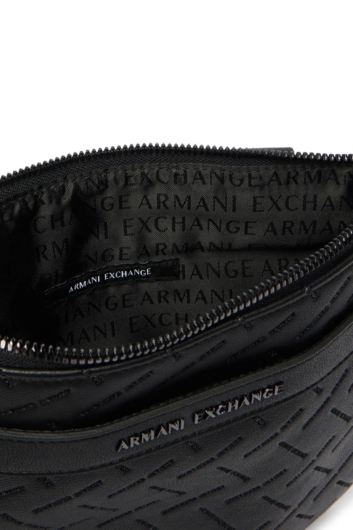 Armani Exchange | AX XM002597 AF22652 Embossed Flat Repeat Logo Leather Cross Body Messenger Bag