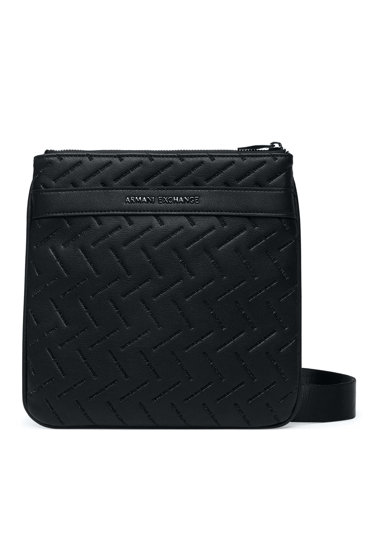 Armani Exchange | AX XM002597 AF22652 Embossed Flat Repeat Logo Leather Cross Body Messenger Bag