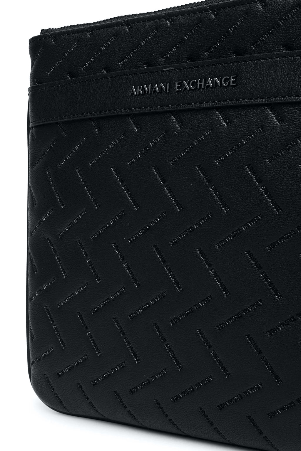 Armani Exchange | AX XM002597 AF22652 Embossed Flat Repeat Logo Leather Cross Body Messenger Bag