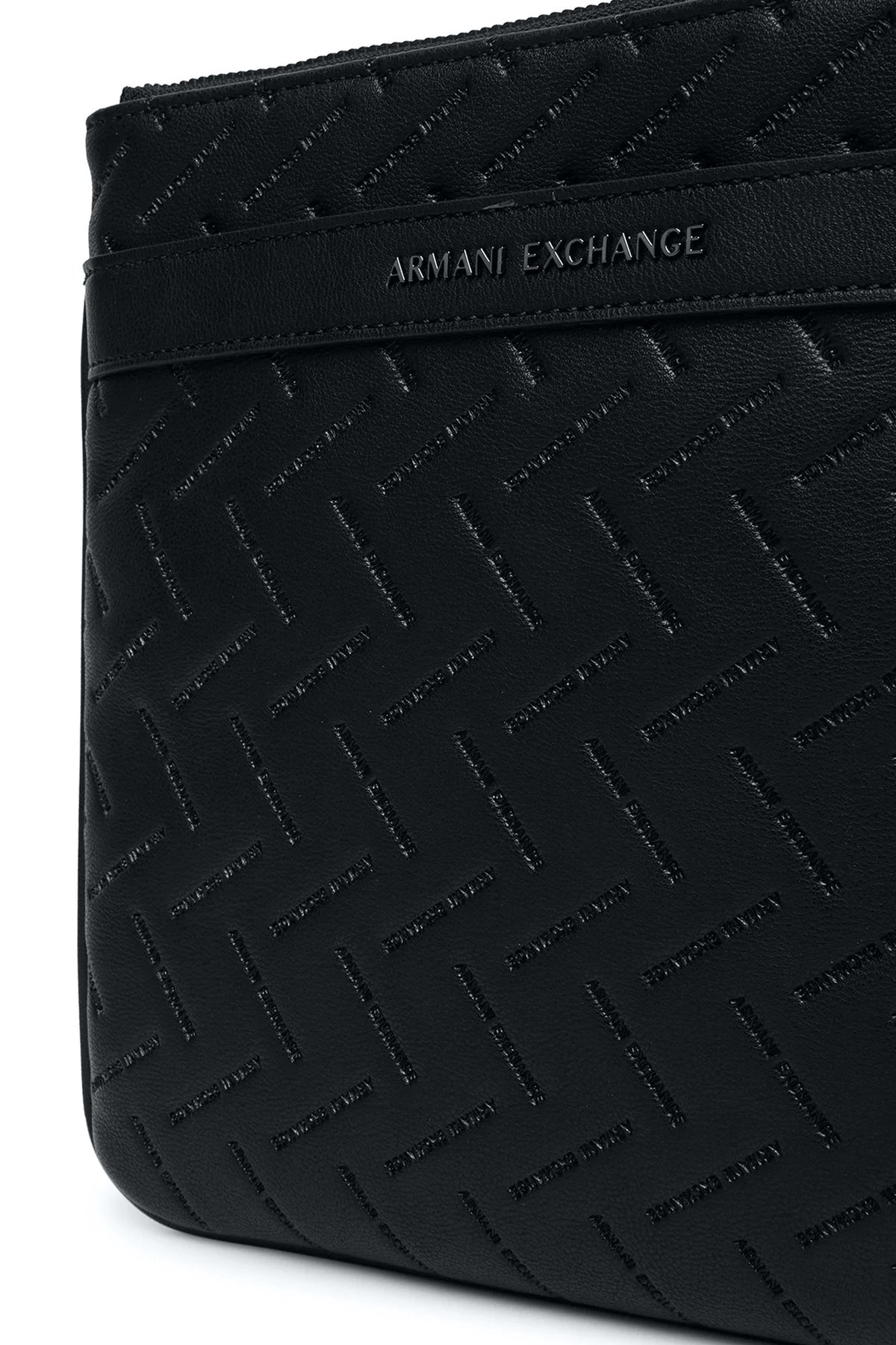 Armani Exchange | AX XM002597 AF22652 Embossed Flat Repeat Logo Leather Cross Body Messenger Bag