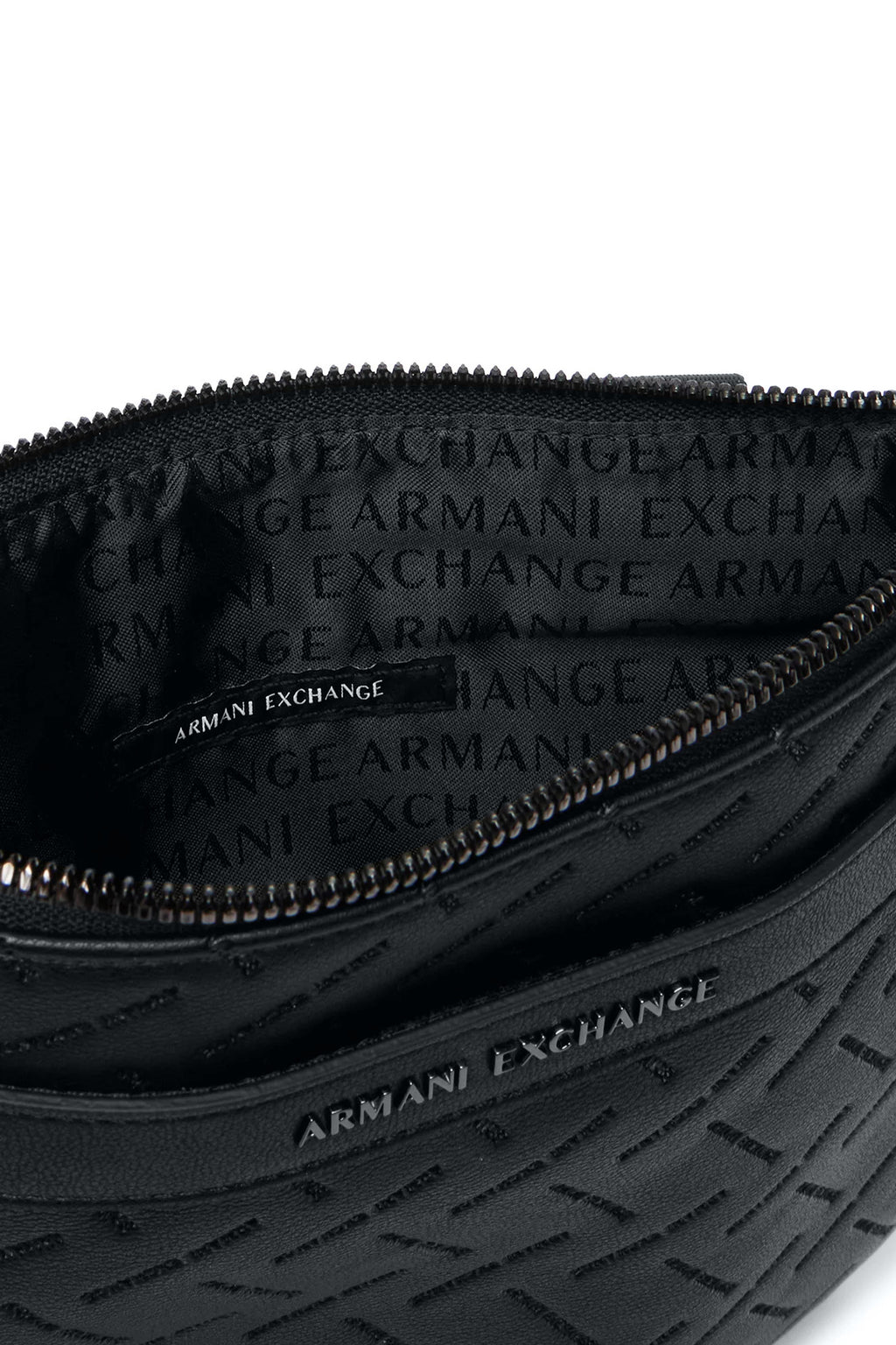 Armani Exchange | AX XM002597 AF22652 Embossed Flat Repeat Logo Leather Cross Body Messenger Bag