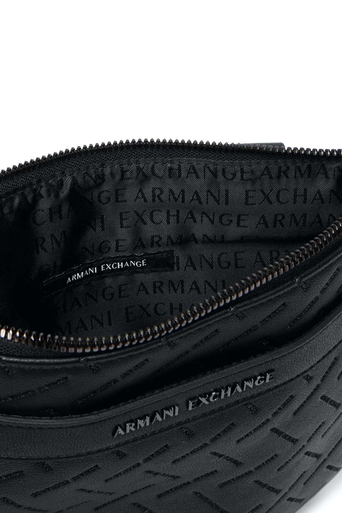 Armani Exchange | AX XM002597 AF22652 Embossed Flat Repeat Logo Leather Cross Body Messenger Bag