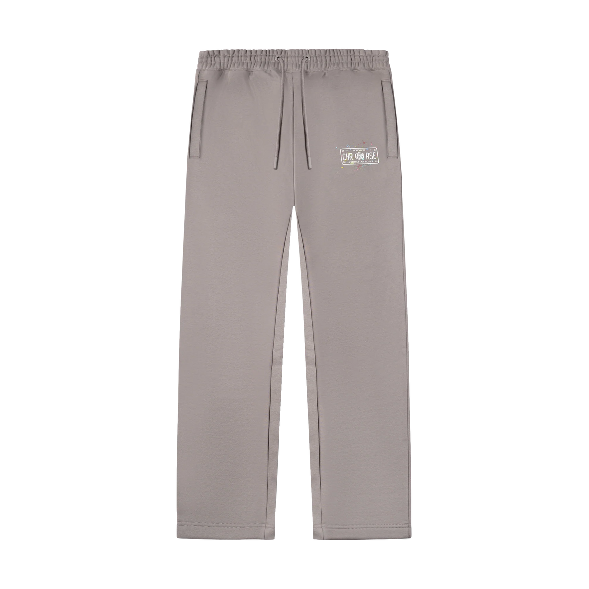 Christian Rose | 009-B Iconic II Paint Splat Design Relaxed Straight-Leg Jogger