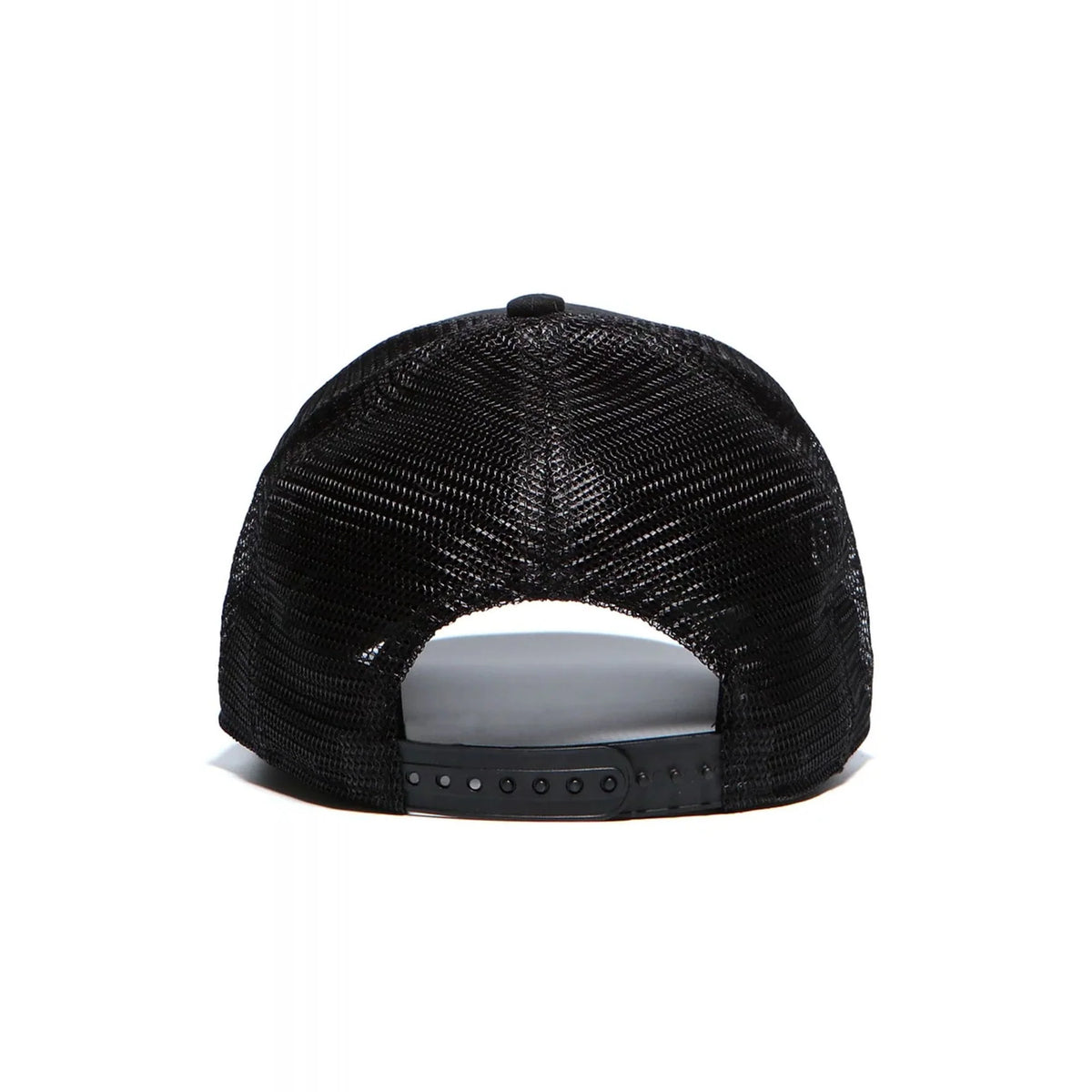 Christian Rose | CR019 Iconic II Red Rose Trucker Mesh Baseball Cap - Black/Black