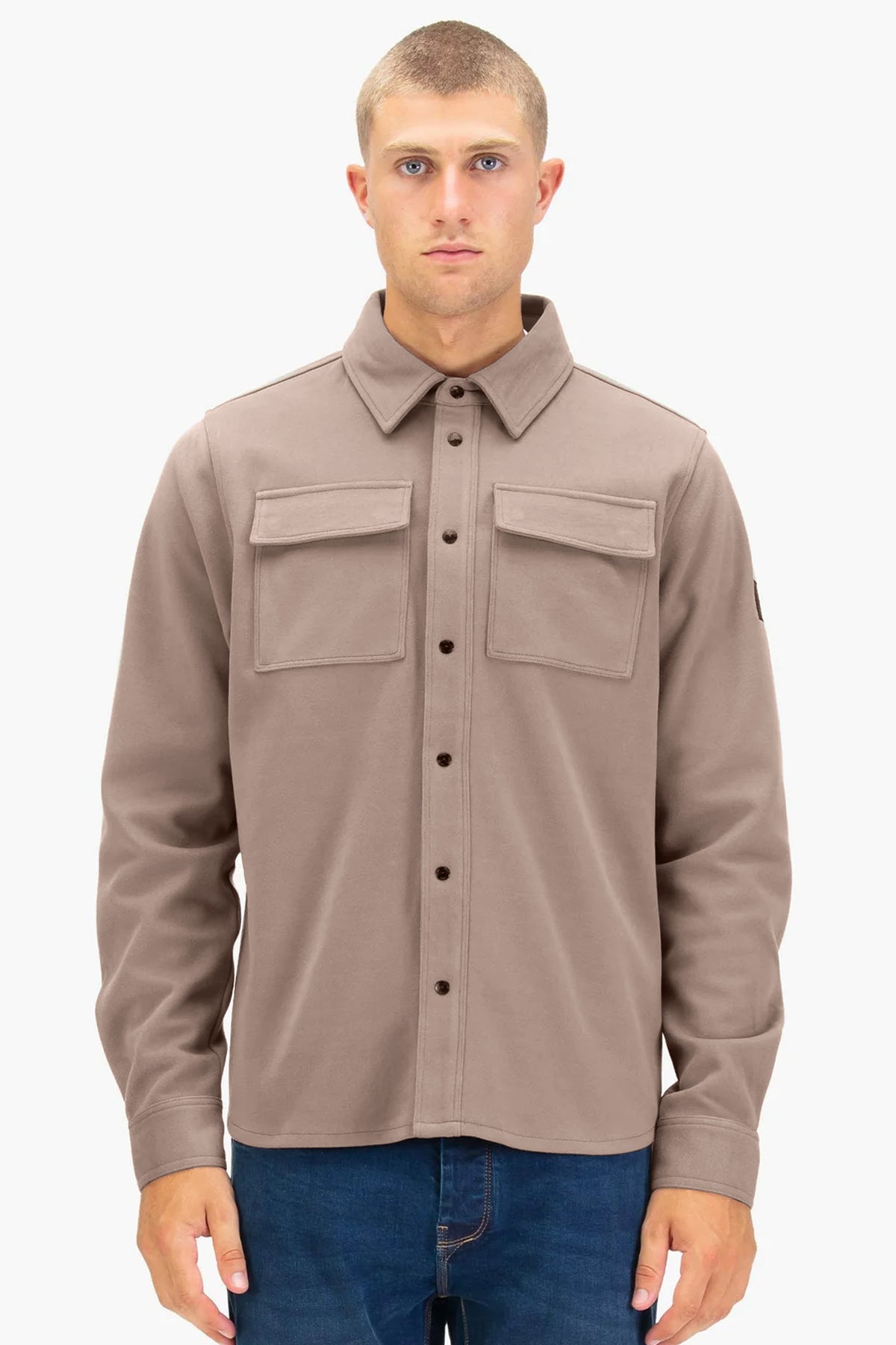 Luke | M780950 Ettrick 0950 Buttoned Down Snap Stud Premium Overshirt