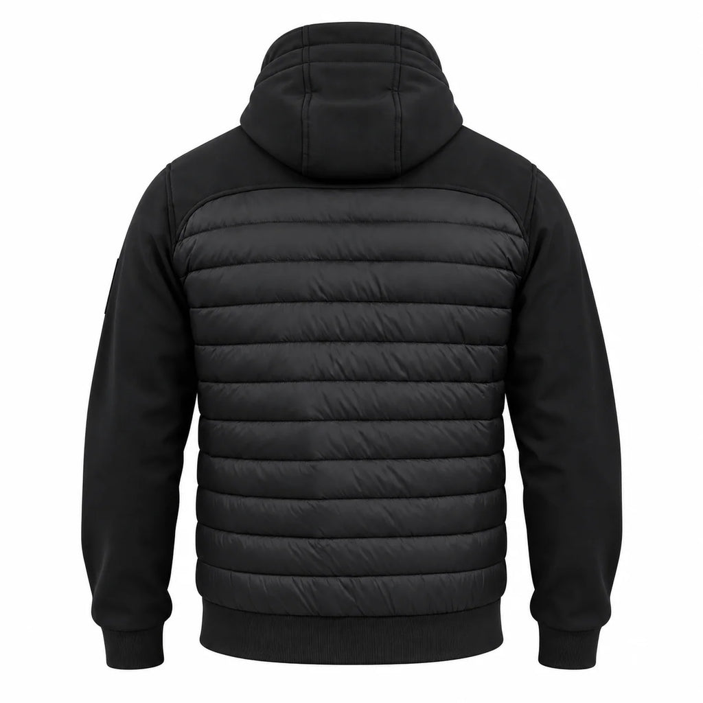 Marshall Artist | 1236 Avondale Hybrid Lightweight Micro Ripstop Panel Hood Jacket - Black