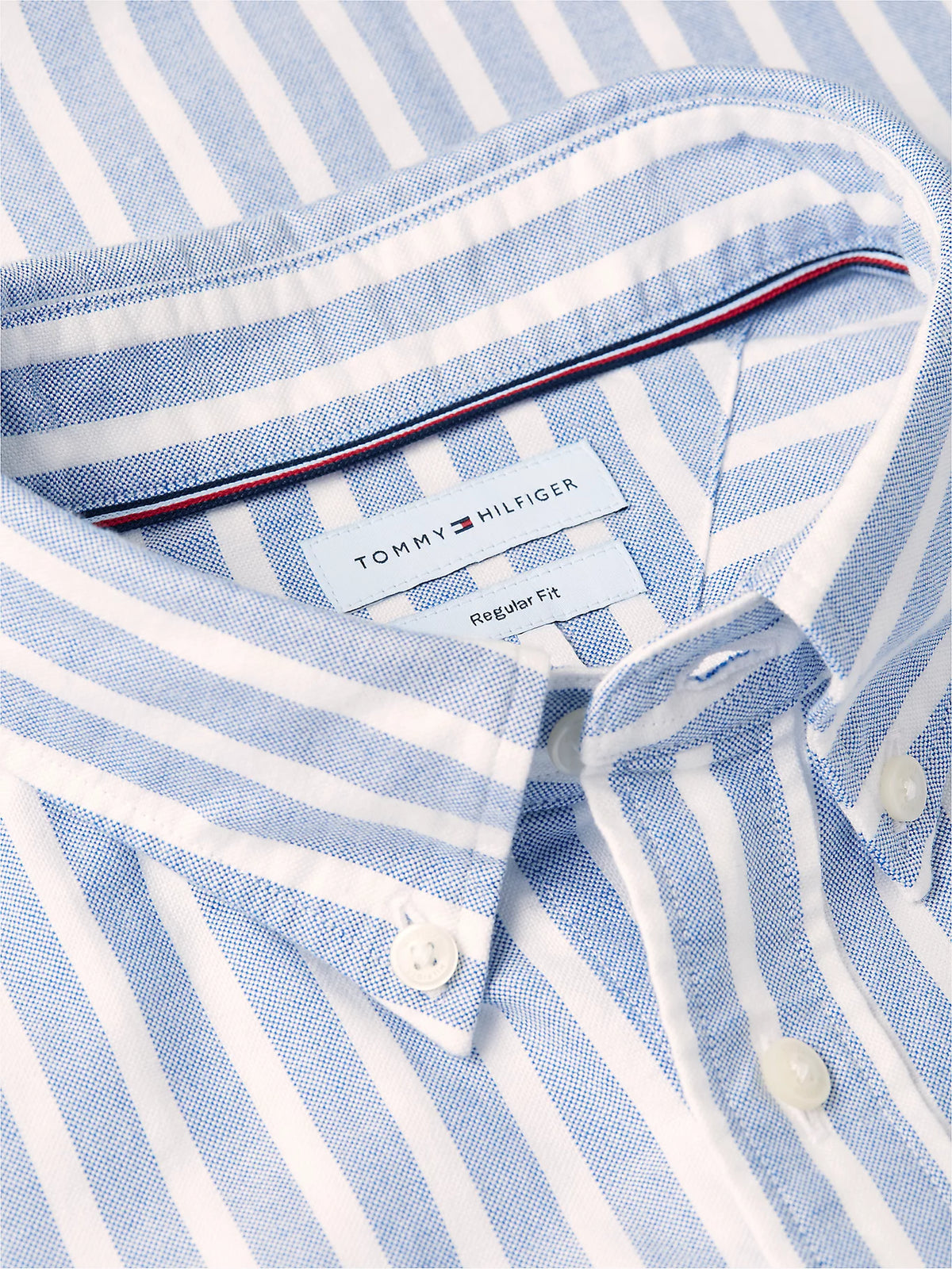 Tommy Jeans | DM22790 Regular Fit Cotton Oxford Stripe Shirt - Blue