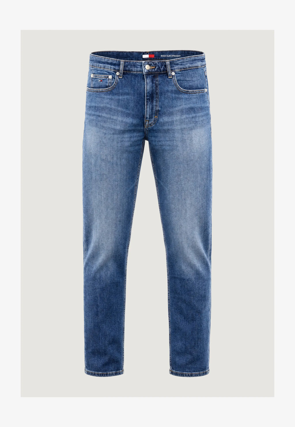 Tommy Jeans | DM23363 Ryan Faded Slim Fit Straight Denim Jean - Blue Wash