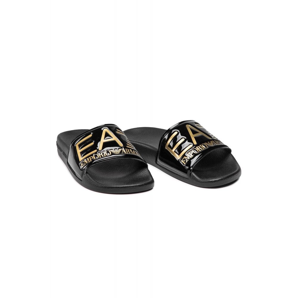 NEW EA7 Emporio Armani Mens Slide Sandals Black XCP001 XCC22 Size 11 / 44 EA7 Emporio Armani Slides - Sea World Visibility - XCC22  main image 4
