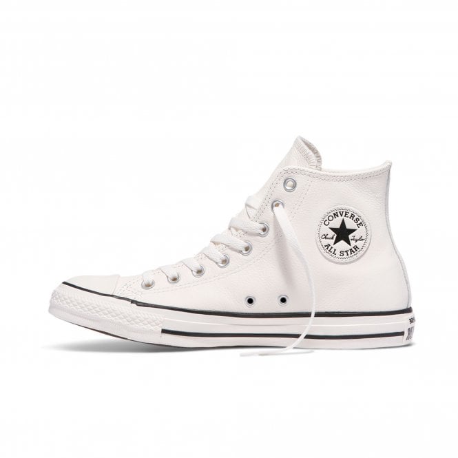 Converse  157469C Chuck Taylor Leather Hi-Top Trainer - Off White