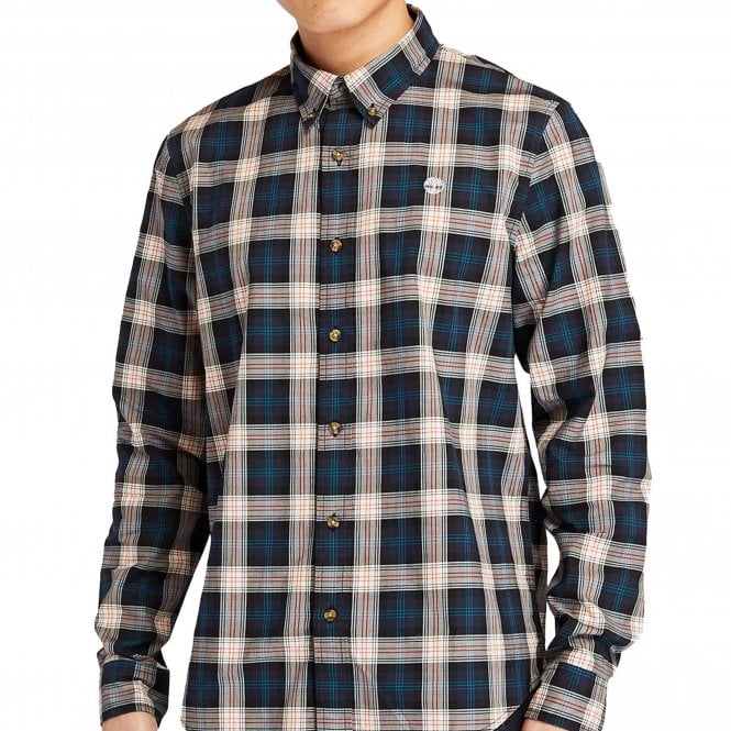 Timberland  TB0A2D73 Eastham River Stretch Poplin Slim Fit Long Sleeve Check Shirt