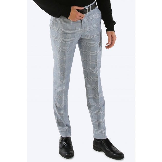 Paul Andrew  | Mark Contrast Checkered Regular Fit Trouser
