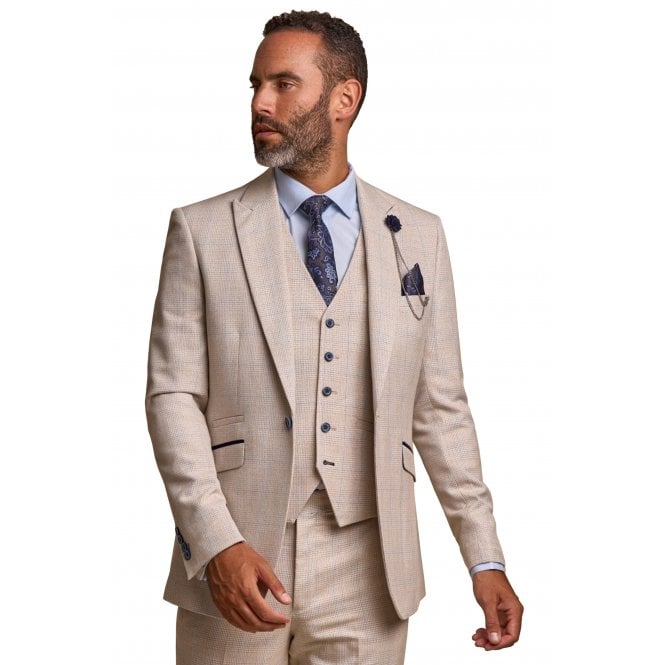 Cavani  | Caridi Small Contrast Check Slim Fit Blazer