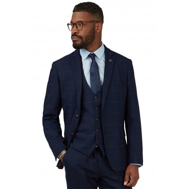 Marc Darcy  | Edinson Wine Check Slim Fit Blazer