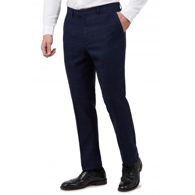 Marc Darcy  | Edinson Wine Check Slim Fit Trouser